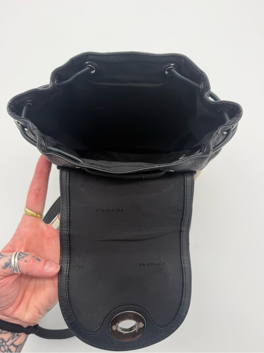 Coach Patchwork Leather Backpack - Picture 12 of 12